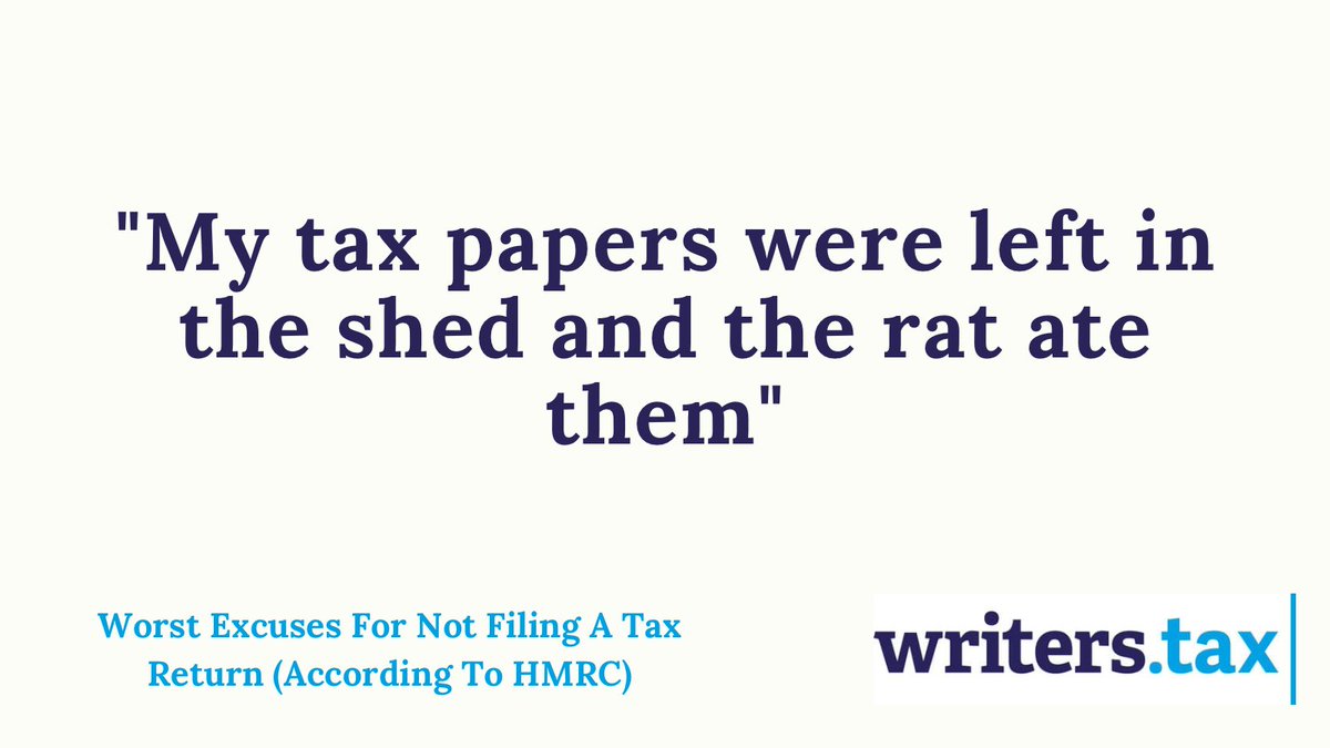 Worst excuses for not filing a tax return (according to HMRC) 🐀 🐀 🐀