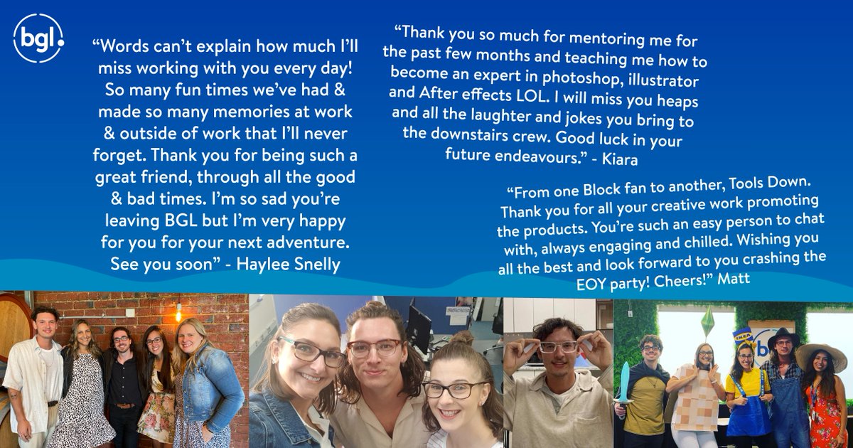 BGLcorp's tweet photo. Today a loved member of our #BGLfamily is leaving the nest to fly new skies!👏

@BlairLourdes1 Thanks for bringing colours, positivity, fun times, lots of creativity, tunes &amp; laughs during your 3-year journey with us!🤩

We wish you all the best, Arch Mage of Graphic Artistry ❤️ https://t.co/tGzKMku9O6