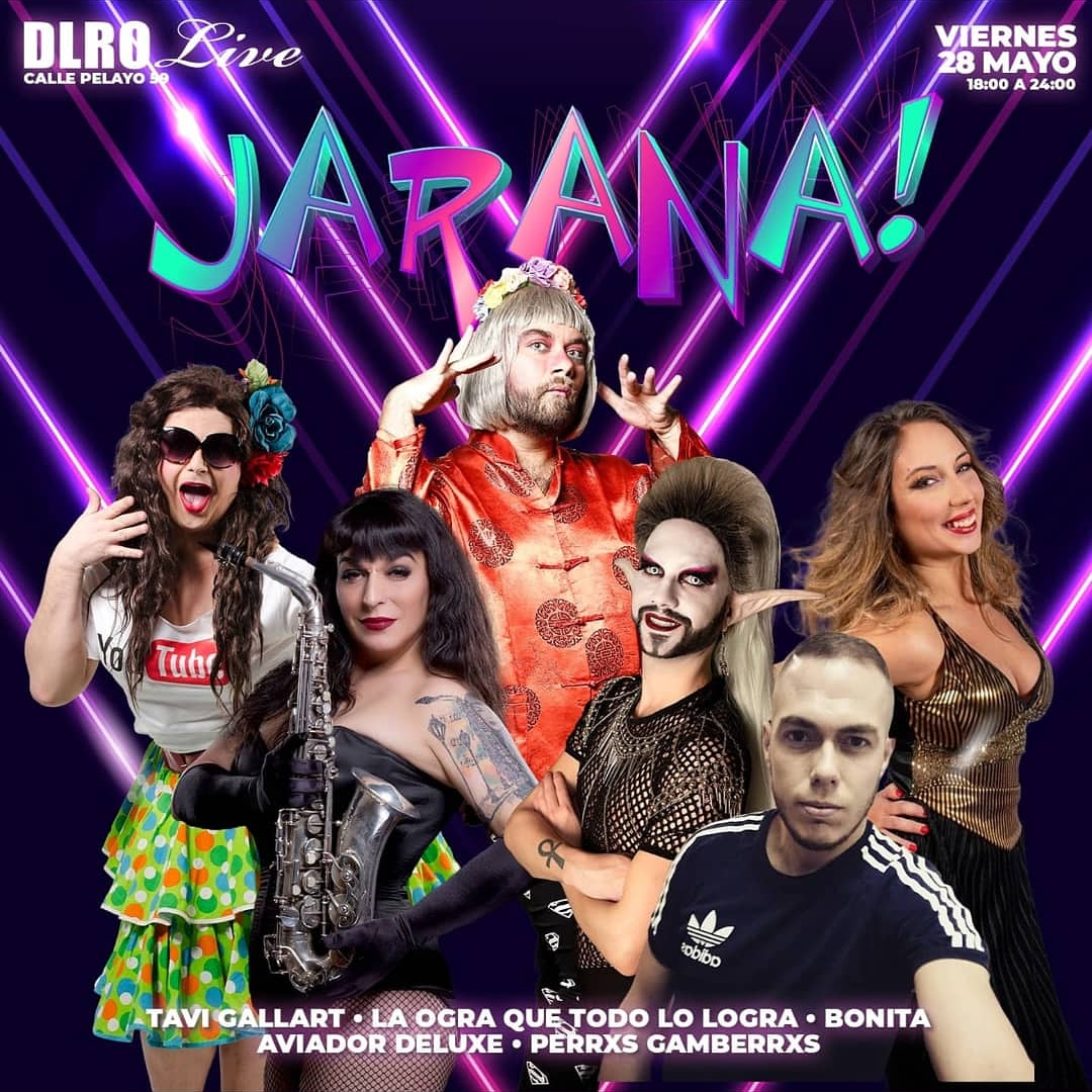 Es viernes y tu cuerpo pide JARANA! 😍

Y es que DLRO Live te trae esta tarde una sesión de petardeo del bueno de la que revitaliza cuerpo y alma!!!

Show, musicón y ambientazo desde las 18h 🕕

💥 <a href="/TaviGallart/">Tavi Gallart</a>
💥 <a href="/LaOgraQTLL/">LaOgraQueTodoLoLogra</a>
💥 Bonita
💥 AviadorDeluxe Dj
💥 Perrxs Gamberrxs Djs