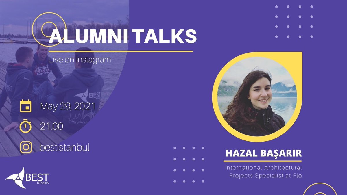 This Saturday, Alumni Talks is back with you! How would you like to get to know our next guest, our dear alumni Hazal Başarır?👀
Don’t miss this week's broadcast to listen to Hazal Başarır, who experience in business life and share her fun memories in BEST! 
#AlumniTalks