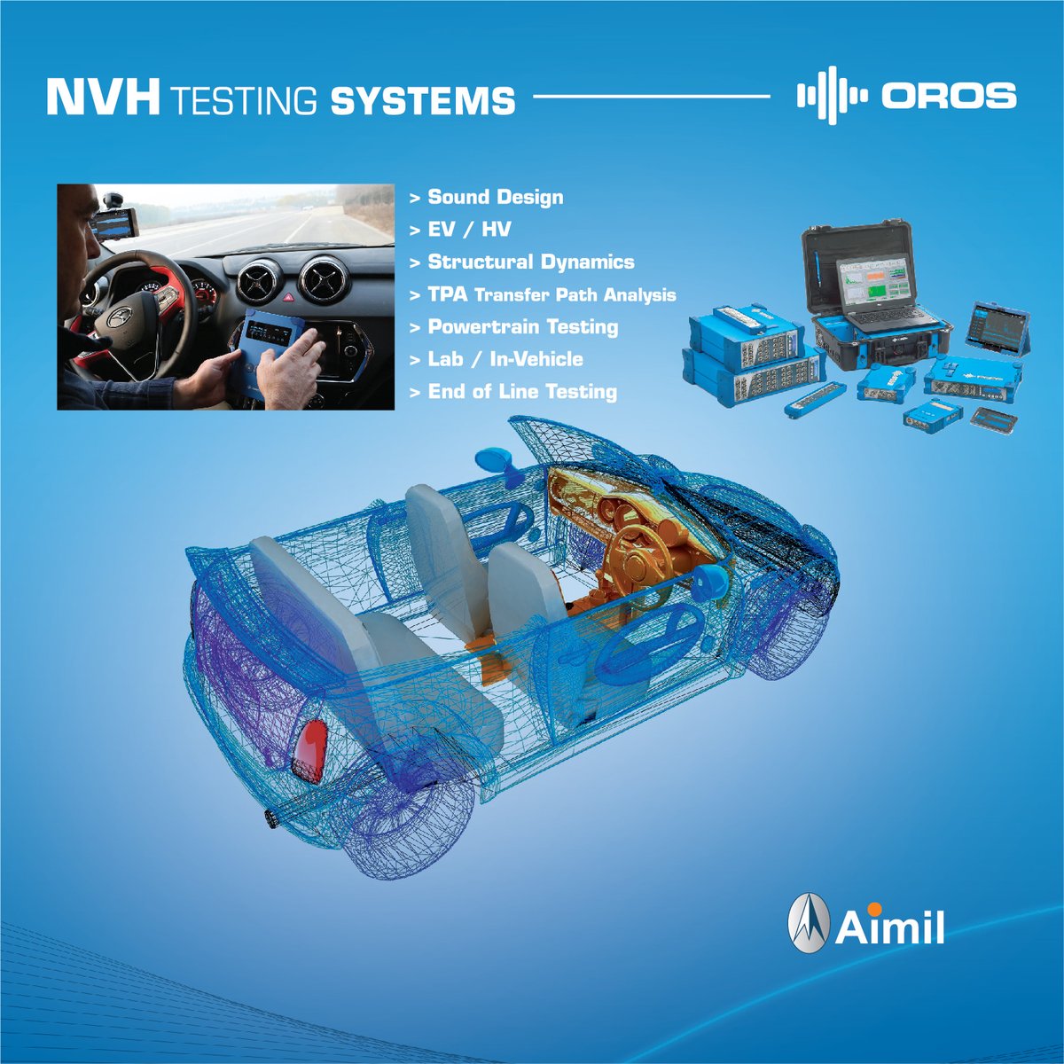 AimilLtd's tweet photo. NVH Testing Systems
analyzers have been renowned for their high level of quality, reliability and real-time technology.
https://t.co/4Y1nmA9KiG

#Automobile #Automotive #NVHTesting #Oros #NoiseVibrationTesting #AnalysisSolutions #vibrationmeasurement #vibrationanalysis #Aimil https://t.co/f0oJjak3kZ