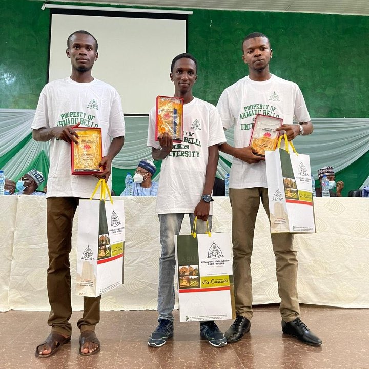InsideKaduna_'s tweet photo. Good News Kaduna 

Ahmadu Bello University students beat 150,000 students drawn from 2000 universities in 82 countries to win the Global Cloud and Artificial Intelligence Competition for Nigeria. 

Congratulations Dahir Muhammad , Mustafa Jimoh and Khalifa Muhammad https://t.co/LpPuTnPRd2
