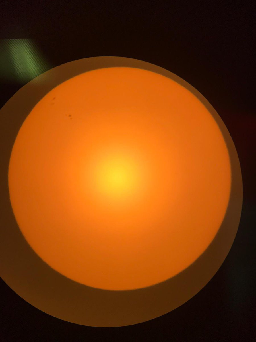 Sun spots taken in Solihull School yesterday. NOTE: this was taken with a special filter. NEVER look at the Sun without one.