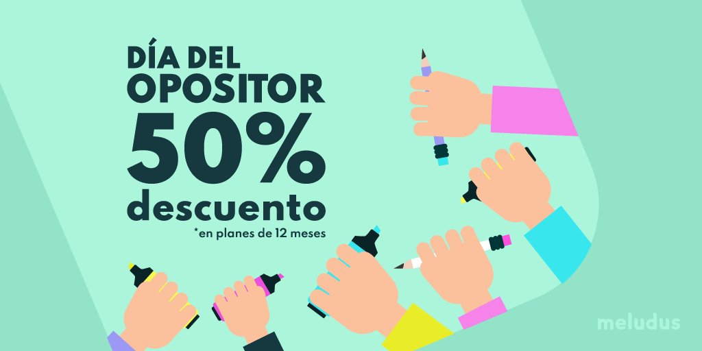¿Escuchas eso? Se avecina algo grande ⚡️ Nos encanta el #DíadelOpositor porque nadie se merece más un homenaje que los #opositores, y aquí nuestra sorpresa exprés

🎁🔥 Solo HOY planes de 12 meses de todas (sí, todas) las #oposiciones al 50% 👉 meludus.com/oposiciones

#yoOposito