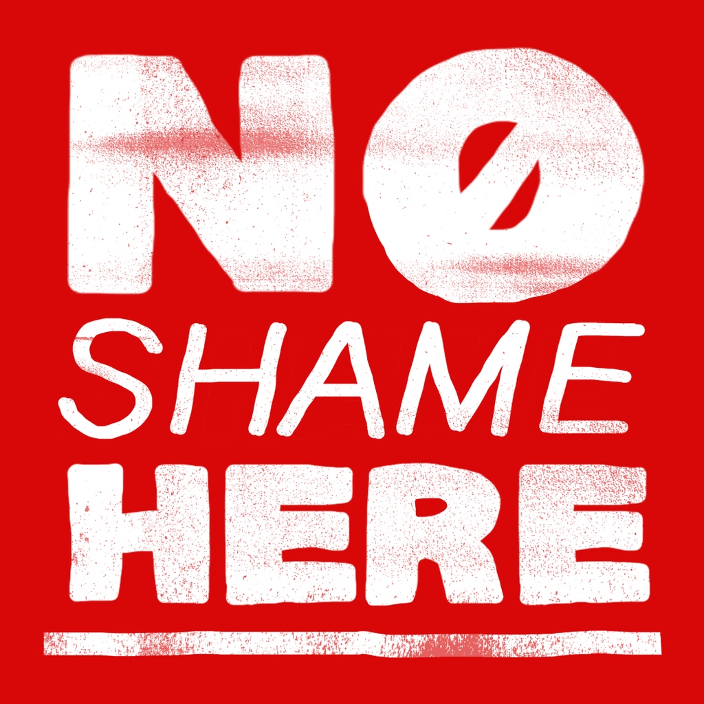 This #MHDay, declare: ‘NO PERIOD SHAME HERE.’ 
⁠
#NoShameHere takes down patriarchal period shame whilst also raising vital pounds for our pad fund. ⁠
⁠
Get involved by posting selfies, sharing our stamp, re-posting our art or create your own #NoShameHere art!