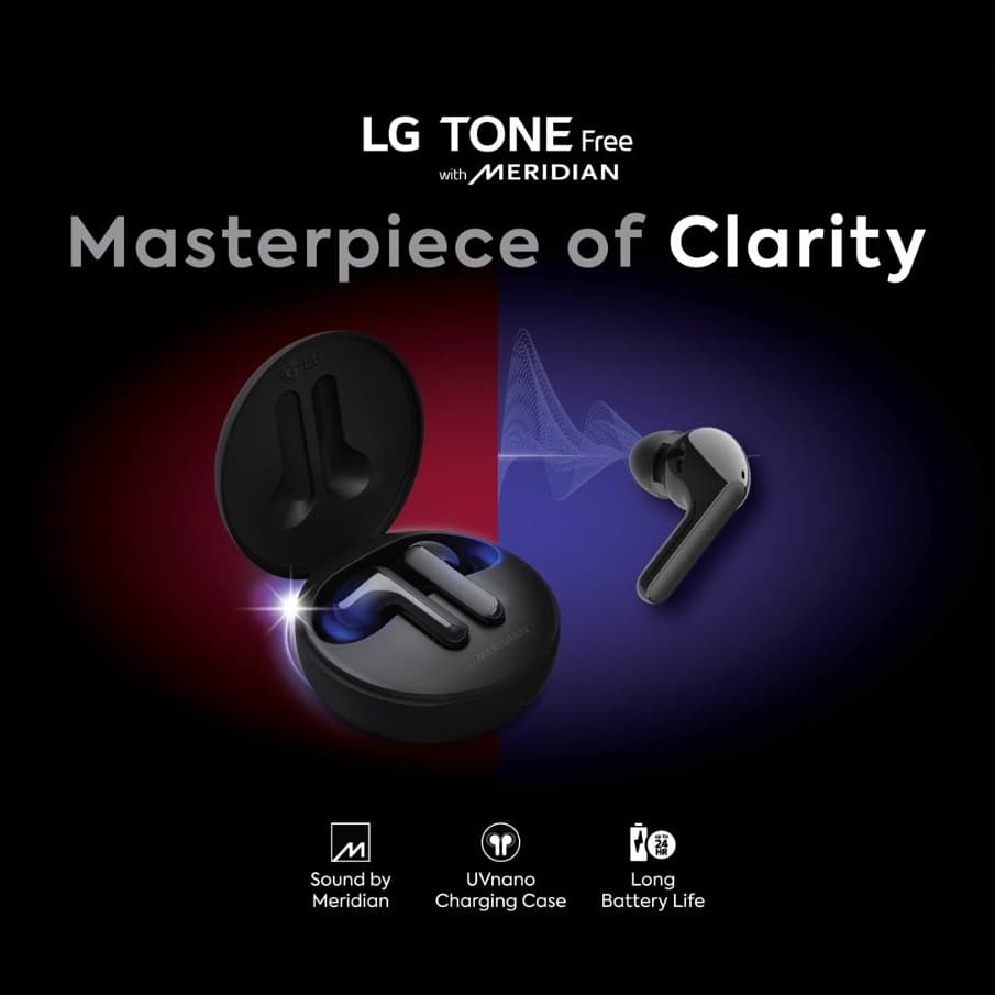 Imagine enjoying music with no distraction. Amazing audio with no noise .The best wireless option for all your audio needs is here. Visit bit.ly/2QJs2V4 to get it. #LG100Club #LGToneFree