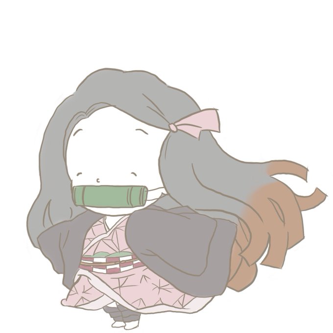あめのこ☂️シンガーソングライター×イラストレーター🌼さんがTwitterに投稿した竈門禰豆子(鬼滅の刃)のイラスト。