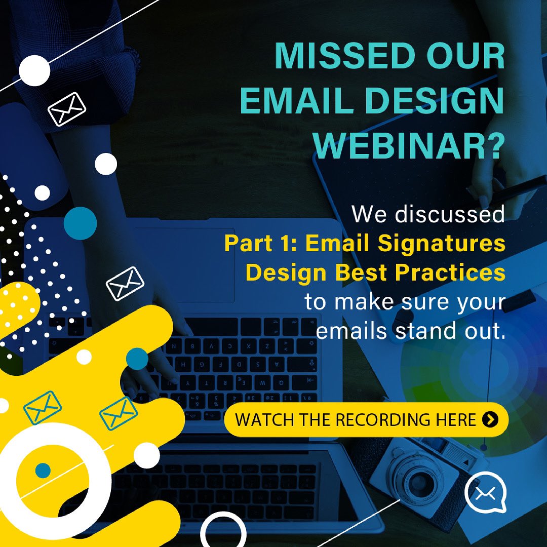 ClikitMedia's tweet photo. Don’t miss this again..
We have recorded the Email Signature Design Webinar that Elzet &amp; Liselle hosted yesterday. These best practices are gold! 🤩 Watch here > https://t.co/OSUYNHL55d
#EmailSignatures #WeKnowEmail #Email #EmailDesign 📧 https://t.co/xZss2eTuaE