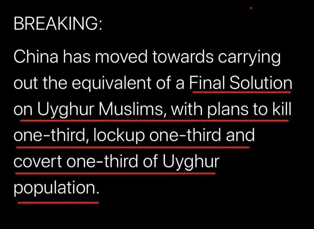 komal__shakeel's tweet photo. #UyghurMuslims
#UyghurGenocide
#StopUyghurMuslimsgenocide
#Stopitchina
#SaveUyghurs https://t.co/Bm9usNIQ6X