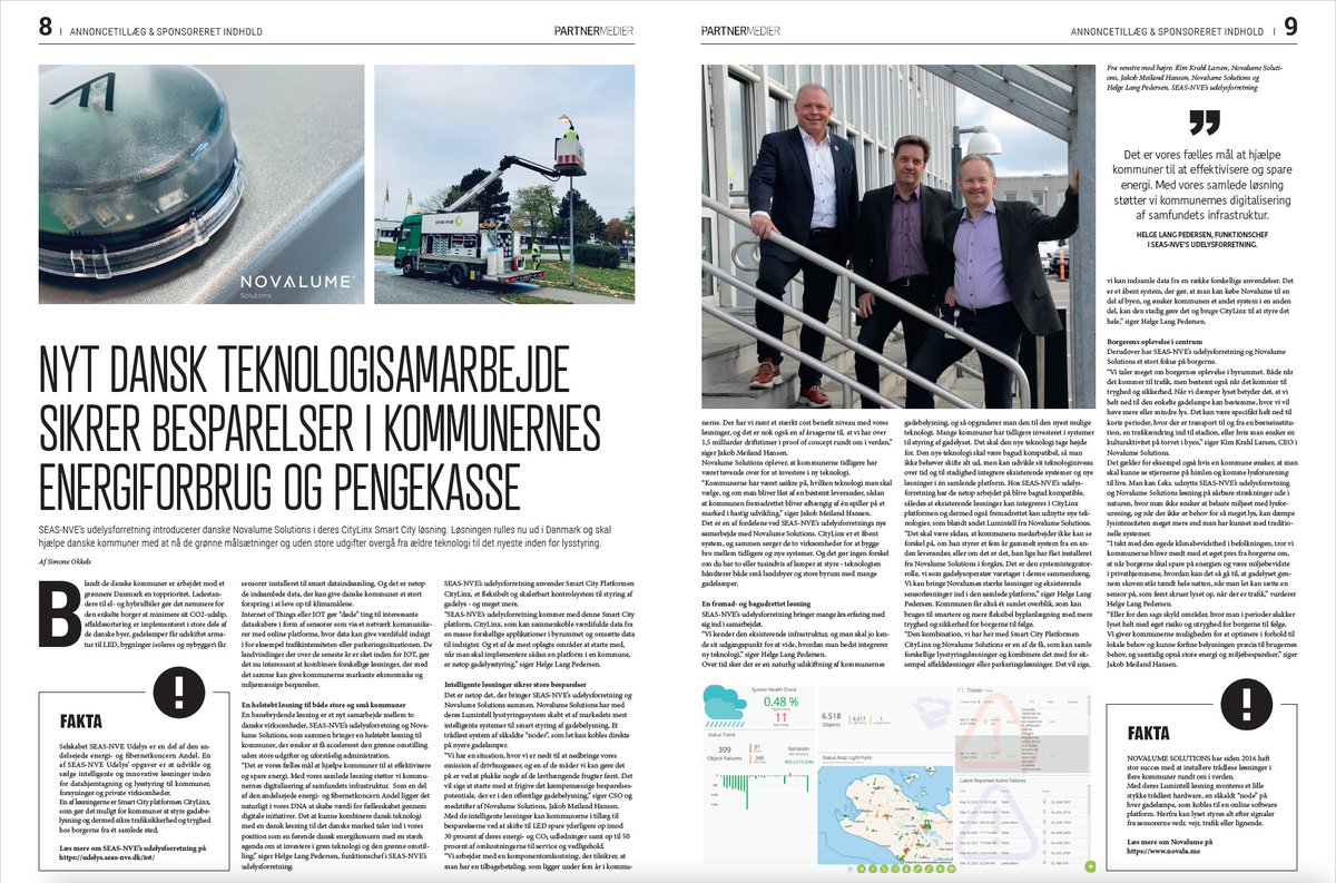 NOVALUME_dk's tweet photo. Det nye danske teknologisamarbejde mellem SEAS-NVE og Novalume Solutions sikrer besparelser i kommunernes energiforbrug og pengekasse, og vil hjælpe danske kommuner med at nå de grønne målsætninger… Læs hele artiklen herunder eller her: https://t.co/9Gwt2URkMB https://t.co/irDAKKeEfo