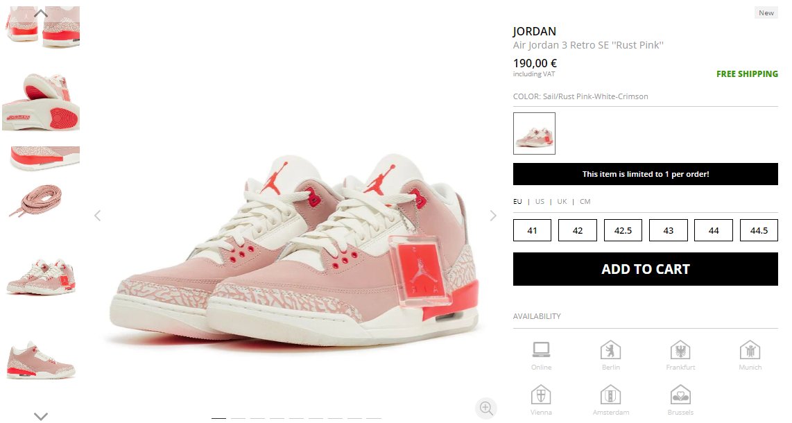 Uzivatel Frshsneaks Sneaker Alerts Na Twitteru Live Via Solebox Women S Air Jordan 3 Rust Pink M T Co Eijbzk8f69 W T Co Jsxipx06up Uzivatel Frshsneaks Sneaker Alerts Na Twitteru Live Via Solebox Women S Air Jordan 3 Rust Pink M T Co Eijbzk8f69 W T Co Jsxipx06up