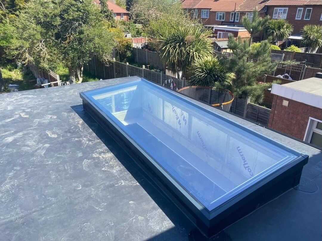 A great install by our friends at Bradley Building Services Ltd Our flat rooflight sits flush with the internal plaster line, resulting in a frameless appearance from the interior of your home &amp; giving the impression of an open roof. Find out more at atlasroofsolutions.co.uk