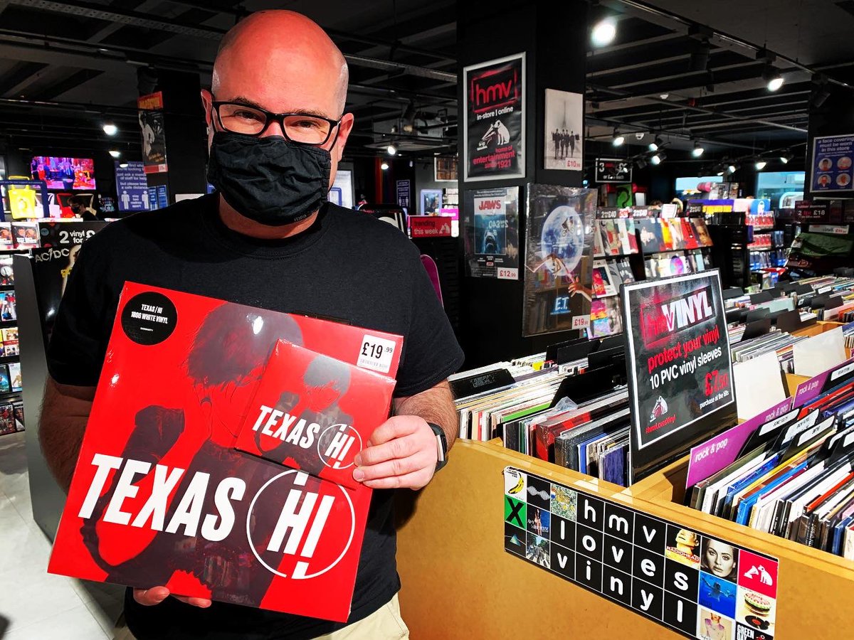 hmvBrighton's tweet photo. Texas are back with their 10th studio album “Hi” ❤️
Get your limited edition white vinyl & CD from #hmvBrighton today!
#TexasHi #TexasTheBand #NewMusicFriday https://t.co/R9EA2onNpr