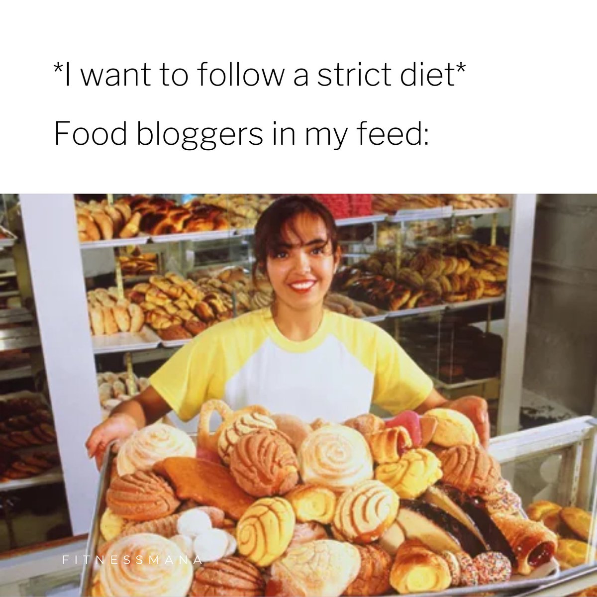 FitnessMana's tweet photo. Tag that food blogger who distract your fitness goals😂

#dietmemes #fitnessmemes #dietmeme #gymmemes #gymmeme #fitness #bodybuildingmemes #fitnessmeme #gymmemesofficial #gymmemesdaily #funnyfitnessmemes #foodmemes #memeoftheday #funmemes  #FitnessMana #CelebrateFitness https://t.co/uXCmoOUC2W