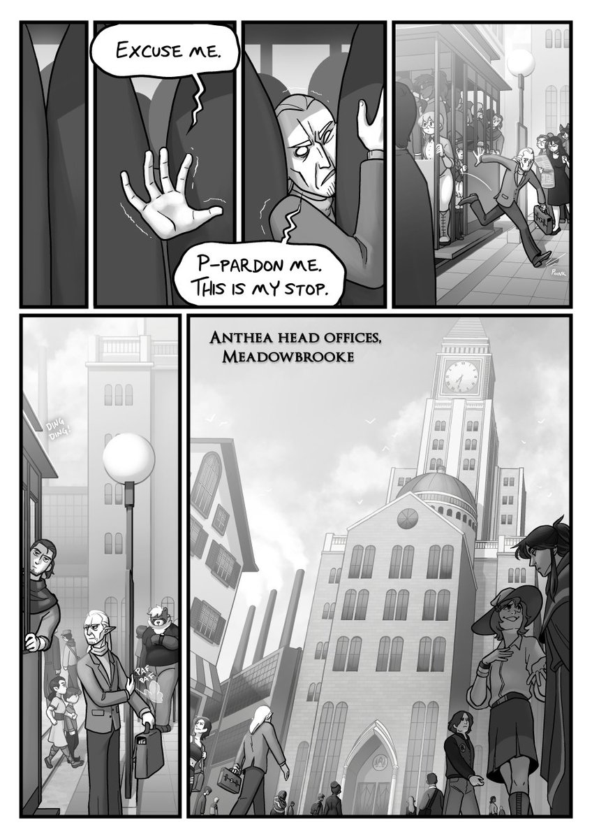 New page, new chapter, new establishing shot with lots of reader cameos! Credits are listed on the main site. 🦉
Start reading here:
https://t.co/kzIFzhq7mx
Read pages early by becoming a patron:
https://t.co/UmDaPb6Sxr