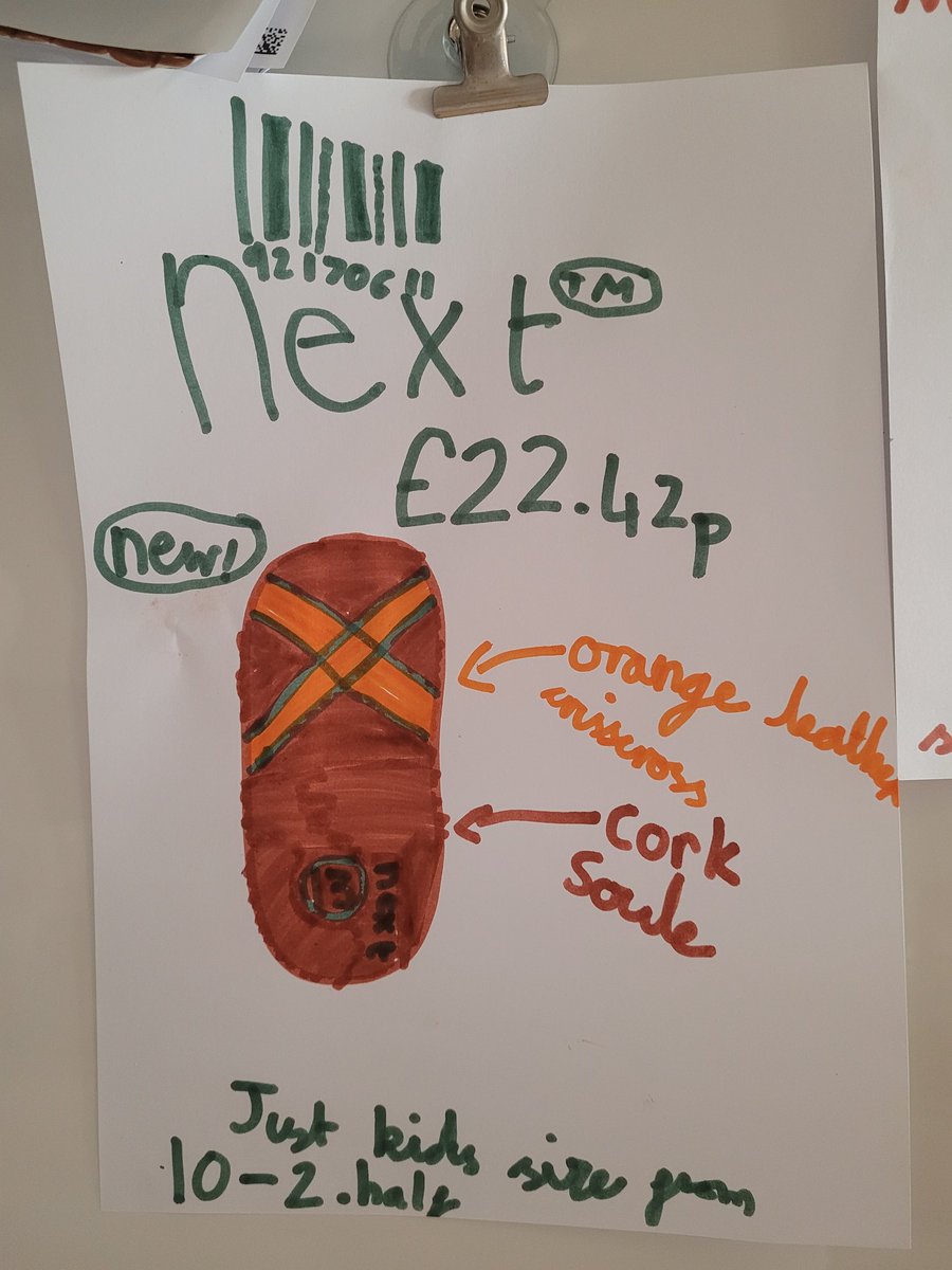 birdgeball's tweet photo. @nextofficial I think my 7year old  is looking for job? Very reasonable price for Spring/Summer 2022 #vacancies #flipflop #summer #sandals #youngdesigner #cordwainer #mummyandme https://t.co/o1Y3PwCOOR