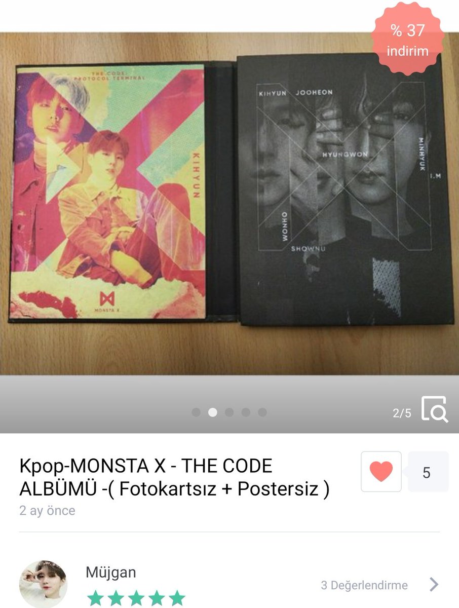 changkimxtr's tweet photo. The Code albüm 120 TL 
@kpopalbumsatis 

#MONSTAX #KIHYUN #IM #changkyun #SHOWNU #MINHYUK #WONHO #HYUNGWON #kpop #kpopsatis #ikinciel #bts https://t.co/t8TOG2Vv6Z