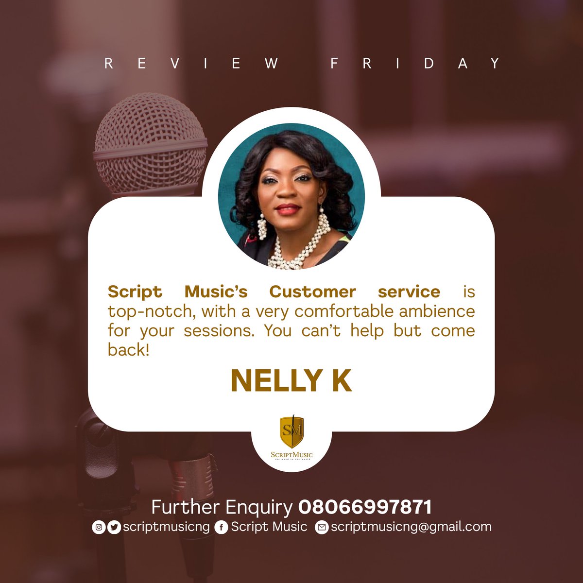 scriptmusicng's tweet image. It's REVIEW FRIDAY 🔥🔥🔥🔥
.
Thank you @NellyKofficial . It's always a pleasure having you at Script Music 🙏🏾🙏🏾
.
You too can have an exclusive music experience, slide into our DM to find out more 😎😎
.
#scriptmusic #scriptplanetglobal #musicsessions #musicians #rehearsalroom