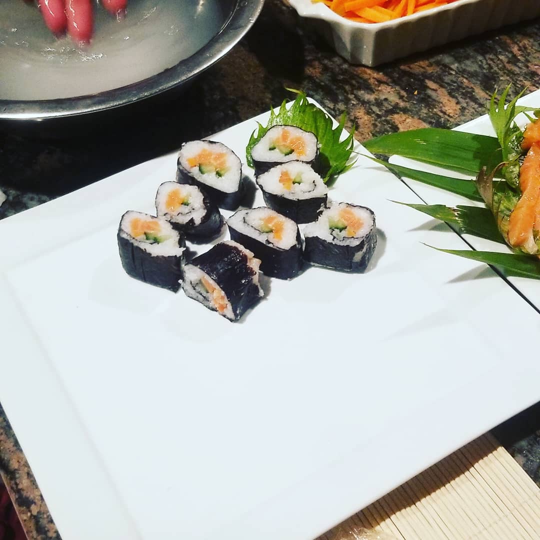 ChefWiza's tweet photo. I now officially know how to roll Sushi all by myself. Spent an evening with Chef Chomba at the Mastercook Zambia sushi night. He let me be his Sous chef for the night so I could learn all there is to know about rolling sushi.

Hope you will join us at the next @MastercookZam https://t.co/2XdKCxrAZU