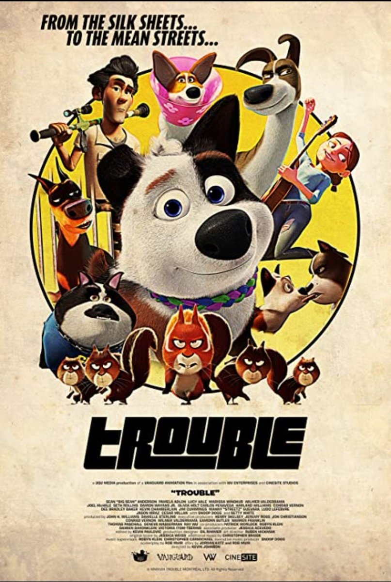 CinemaRareIN's tweet photo. The privileged life of a pampered dog named Trouble is turned upside-down when he gets lost and must learn to survive on the big-city streets.

Animated film #DogGoneTrouble (2021) by #KevinJohnson, now streaming on @NetflixIndia.

#SeanAnderson @pamelaadlon @lucyhale https://t.co/lt9d6Lzj2o