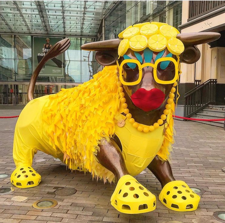 Bullring's tweet image. Morning! @TheBullringBull has a new costume designed by @GinnyLemon69 🍋🍋 #fancyasliiiiice