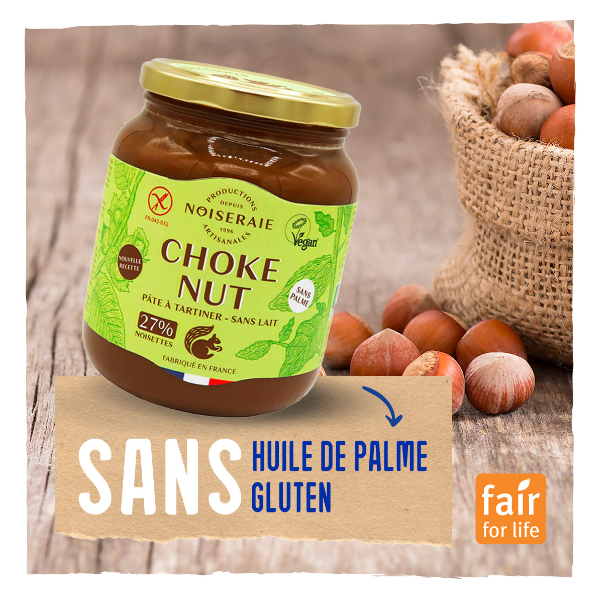 🍫 PÂTE À TARTINER CHOKÉNUT 🍫

#Noiseraie confectionne des pâtes à tartiner 100% d’origine naturelle, sans huile de palme, riches en fruits secs, avec du sucre et du #cacao issus du #CommerceEquitable.

#pateatartiner #chocolat #chocolatbio #sanshuiledepalme #gouter #sansgluten