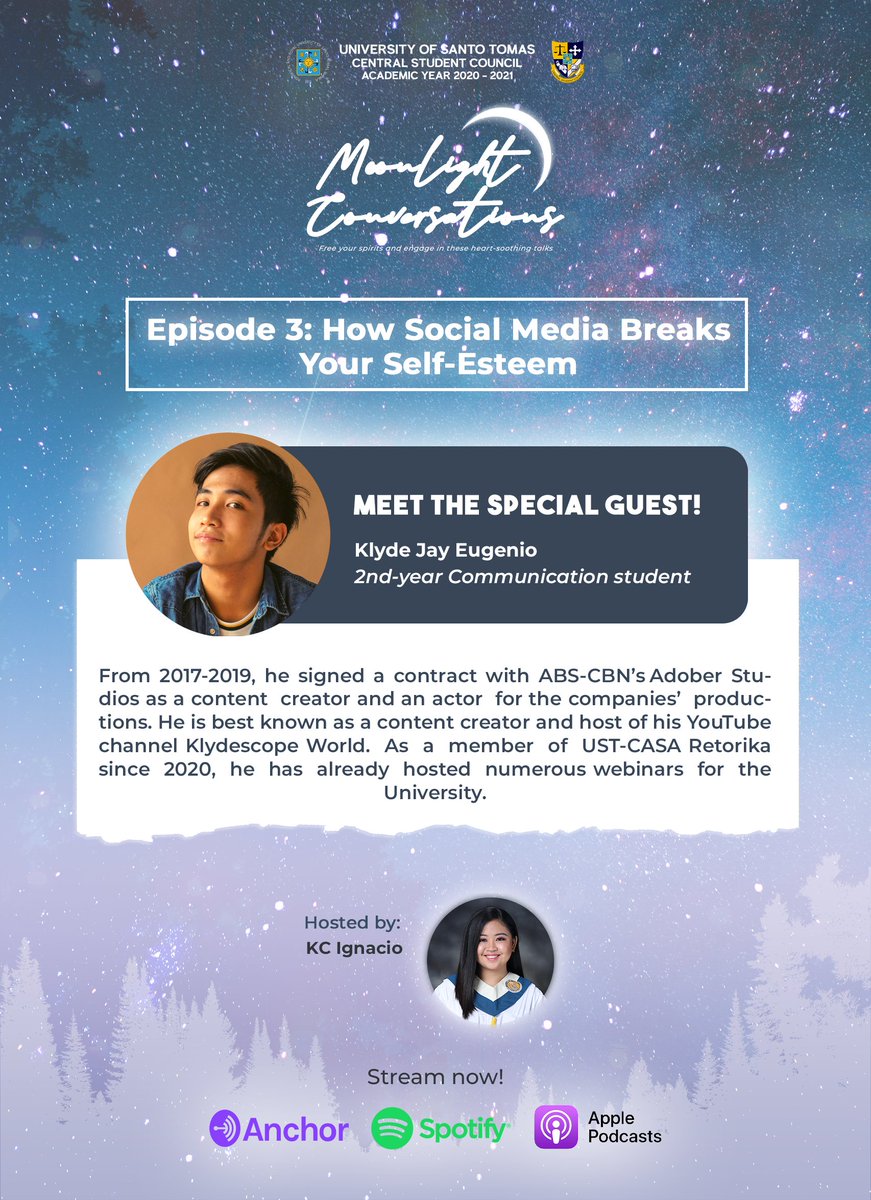 ust_csc's tweet image. Social media is known to connect, but can it also be a force for disconnection?

Listen to the third episode of Moonlight Conversations here: 
Spotify: spoti.fi/2QZro5L 
Apple Podcasts: apple.co/34qfm8Q 

#MoonlightConvosWithCSC
#CSCTranscendingBorders