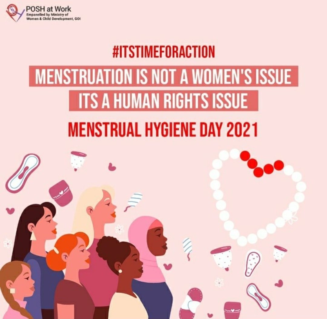 Let’s end the stigma around #menstruation .
Empower women & girls by improving #MenstrualHygiene .

Let us all raise awareness about the challenges faced by women & also work on solutions which promote good #MenstrualHealthAndHygiene .

#MenstruationMatters #MentrualHygieneDay 🩸