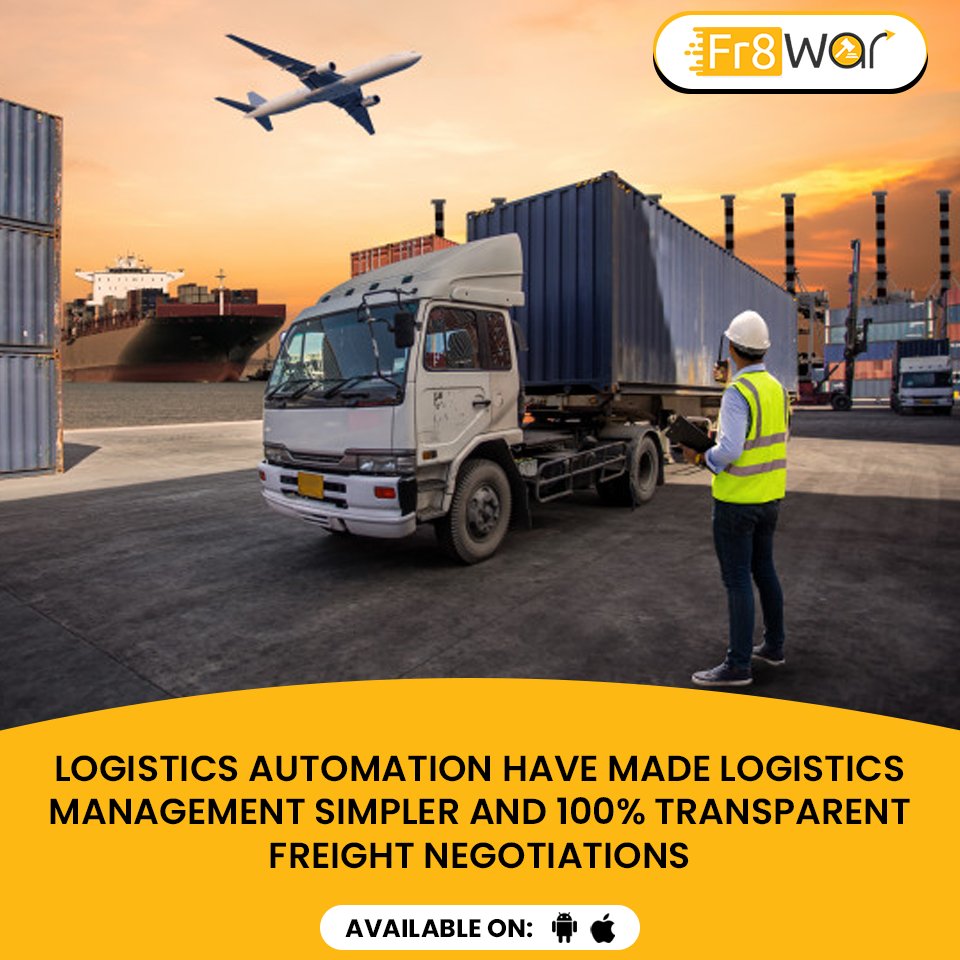 Fr8warTech's tweet image. Freight Negotiations are 100% transparent and easy with Logistics Automation.

#automation #freight #logistics #transportation #supplychain #warehouse #trucking #freightforwarding #shipping #freight #logistics #trucking #cargo #transportation #shipping #transport #trucks