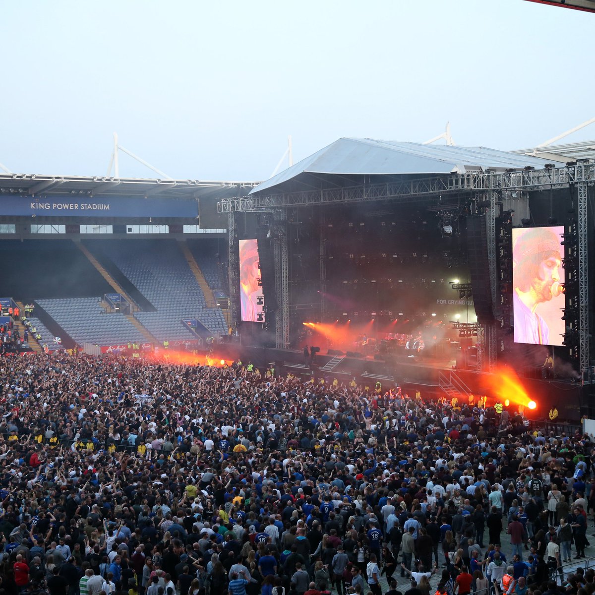 LCFC's tweet photo. The first ever concert at King Power Stadium! 🏟🎶

Kasabian were the headline act #OnThisDay in 2016 👨‍🎤🎸🥁 https://t.co/Paf0x89q6t