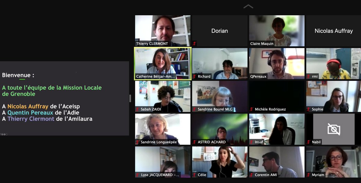 Ce matin toute l'équipe de la MLG participe à une visio sur le thème de l'entrepreneuriat.
 L'objectif ? Permettre aux conseillers d'acquérir encore plus de connaissance sur le sujet afin de toujours mieux conseiller les jeunes !

#entrepreneuriat #inspiration  #missionslocales