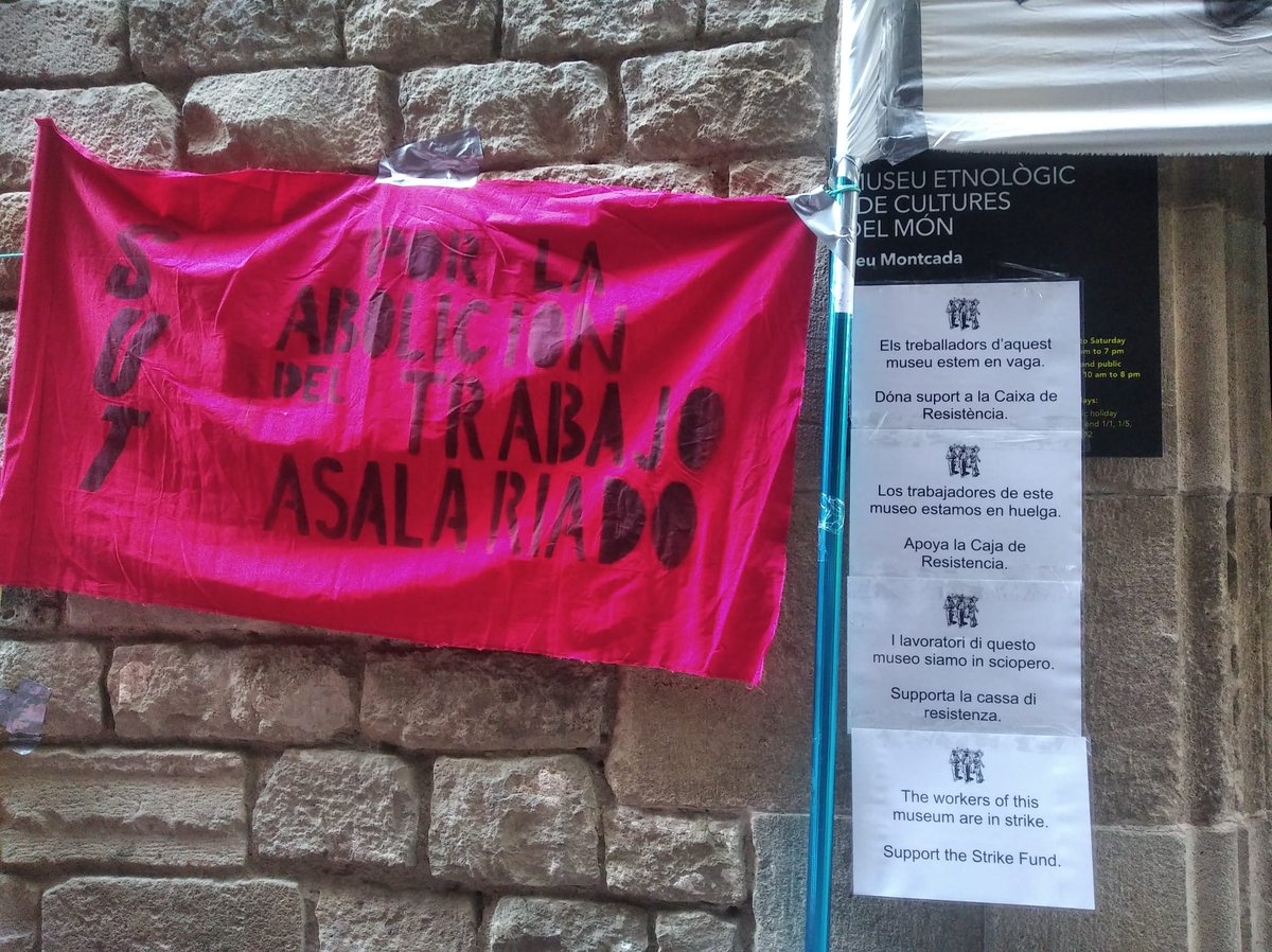vaga_osventos's tweet photo. Comença la segona jornada de vaga de la plantilla d'atenció al públic de @MUEC_BCN @Osventos_ 

Prou reduccions de les nostres condiciones laborals! https://t.co/IFgVNTaQ6F