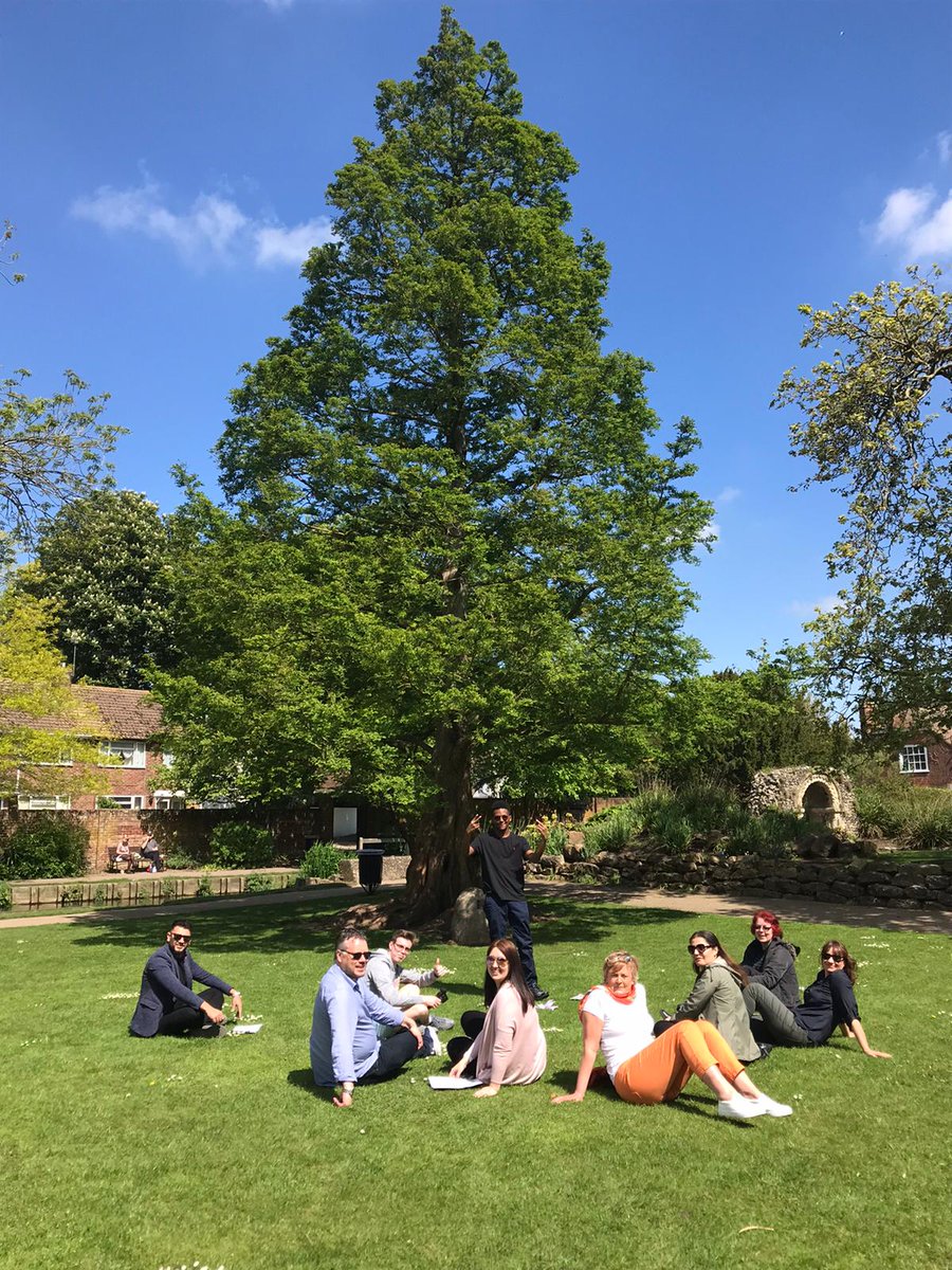 LanguageUK's tweet image. A day out in the sun for LanguageUK around #Canterbury , courtesy of our amazing tour guide Joanna😀