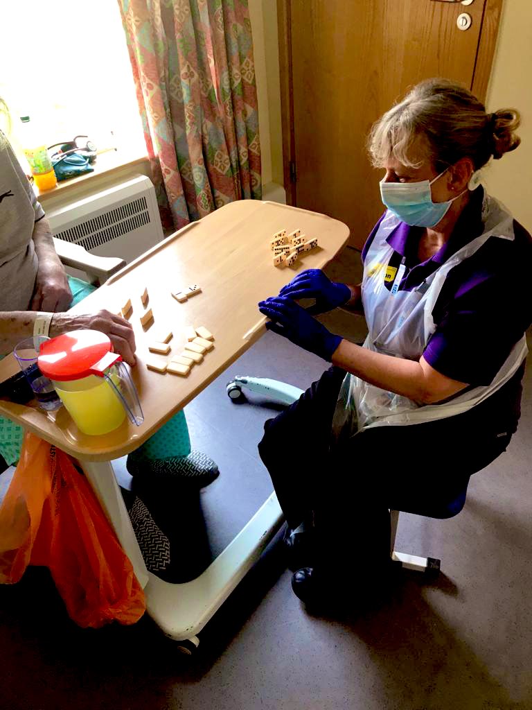 Beating bedside boredom and improving the health/wellbeing of our patients — it’s game on with dominoes! 🤓 #FridayVibes #FridayFeeling #health #Wellbeing #meaningful #games #MAC <a href="/lisafarmer1966/">Lisa farmer</a> <a href="/MichaelaIrelan4/">Michaela Ireland</a> <a href="/HansaVaria/">Hansa Varia</a> <a href="/AngelaHillery/">Angela Hillery</a> <a href="/CHSInpatientLPT/">CHS Inpatient Wards</a> <a href="/LPTnhs/">Leicestershire Partnership NHS Trust</a> <a href="/ClaireTurvey/">Claire Turvey</a> 💙