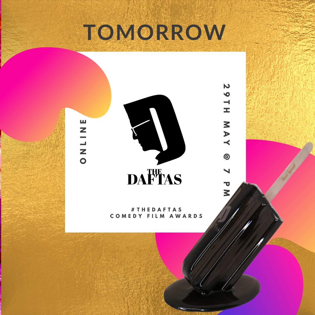 DaftasLondon's tweet photo. Only ONE DAY to go until #TheDAFTAS @daftaslondon 2021 Awards ceremony that will be streamed online!

Our promise: it will be fun.

You can still get your tickets on Eventbrite https://t.co/kgFROOLeiN

#ComedyNight #Comedy #BankHolidayWeekend #ComedyNightIn #FilmFestival https://t.co/aFBplCVRe8