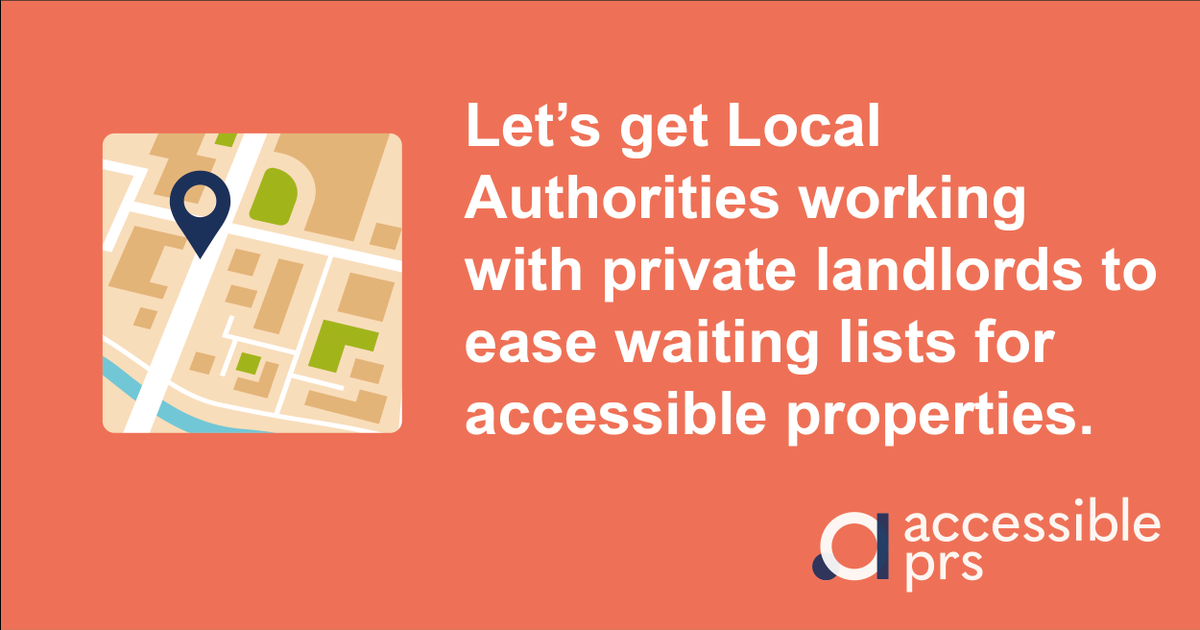 AccessiblePRS's tweet photo. Local Authorities working with Private Landlords offers a constructive route to easing waiting lists for accessible properties. We're exploring ways to meet the different needs of these stakeholders.
Join the conversation: https://t.co/4ru8P26kKJ
#AdaptPRS #JustGoodDesign https://t.co/1yMxjD7qu6