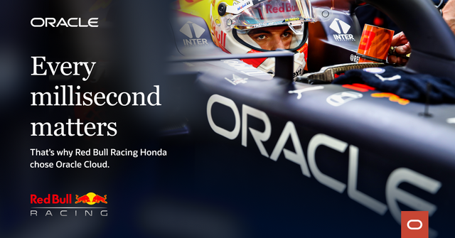 martin_oracle's tweet image. A partnership built on speed! @RedBullRacing looks to @Oracle's #cloud to drive real-time insights: bit.ly/3uCYVkd