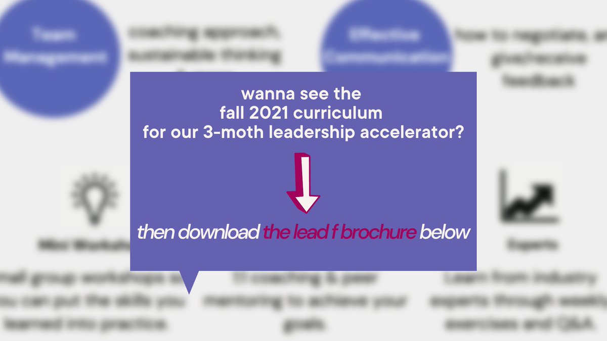 Calling all women looking to step up their leadership game! 💪🚀

We’re currently scouting for future female leaders to join the 5th batch of our leadership accelerator Lead F. If you are thinking about applying, make sure to download the Brochure below!

bit.ly/Lead_F_Brochure