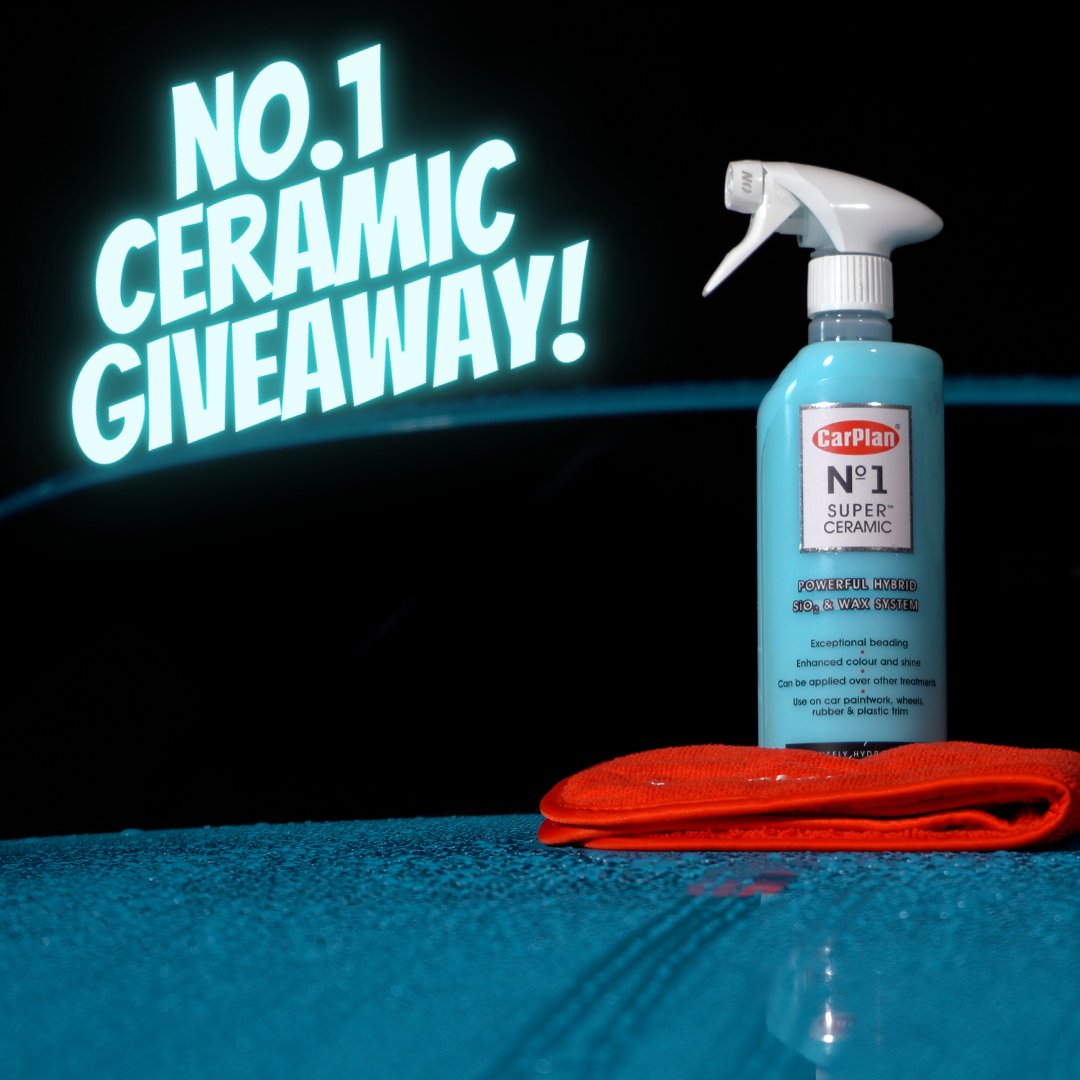 WIN our No.1 Super Ceramic for you & a friend! •Retweet •Tag a friend •Make sure you both follow @carplanofficial Winners will be chosen from all entrants across Facebook, Twitter & Instagram and announced on Tuesday 1st June! Good luck! #giveaway #competition #carplan