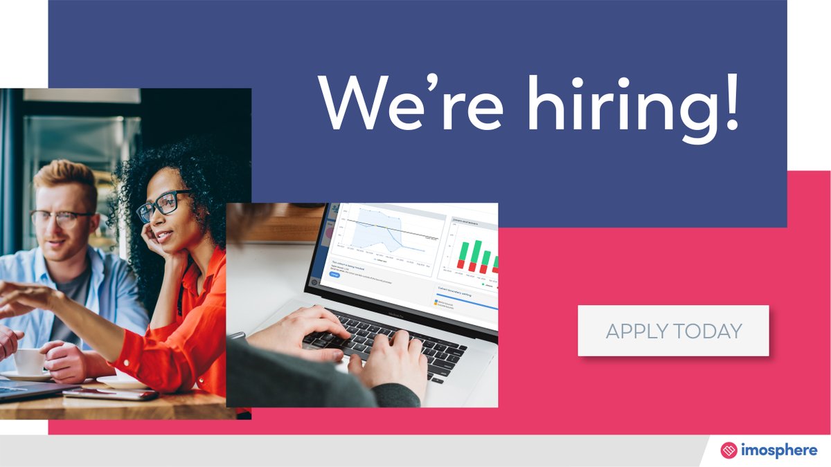 Imosphere's tweet image. Looking for a new opportunity? We have roles available across our development, testing, support and sales teams. Find out more: ow.ly/6GpF50EWMYo

#nowhiring #recruiting #jobs #opportunities #salesjobs #developer #softwareengineer #softwaretesting #testing #technicalsupport