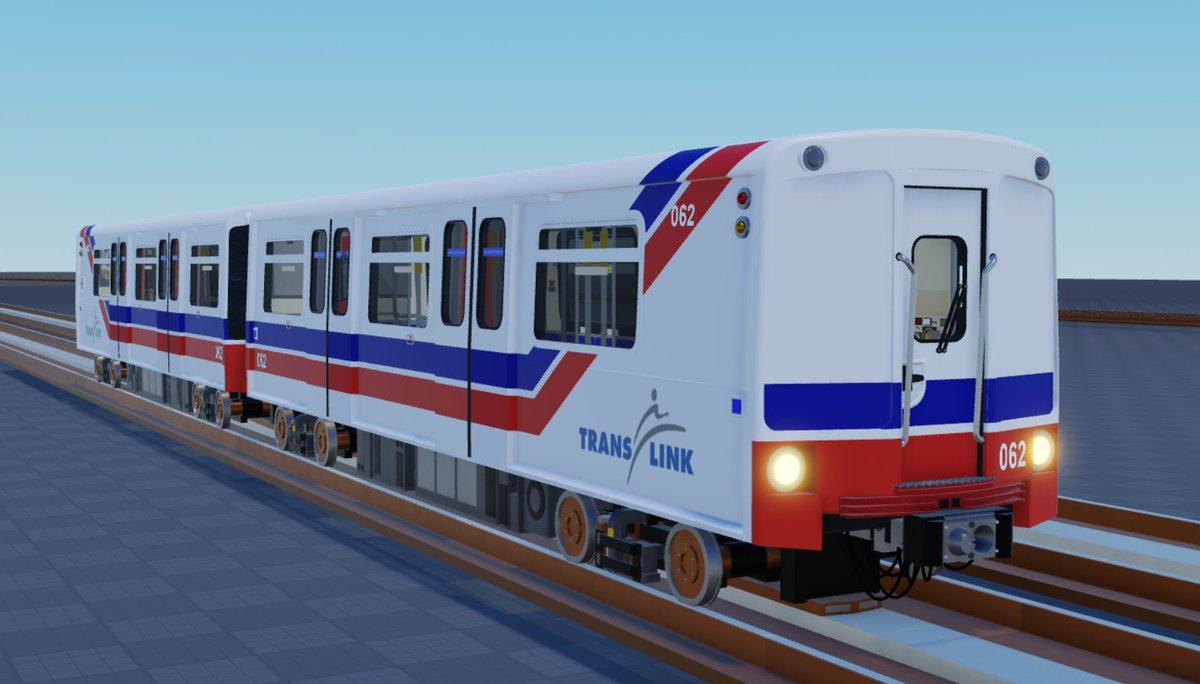 Translink_rblx's tweet photo. We are now introducing the SkyTrain, starting with the loud but lovely ICTS Mark 1 cars.

These will be able to run in short 2-car sets to long 6-car sets (yes, barely any lag) and will be able to run around bends, curves and slopes smoother than you can imagine. https://t.co/ZeENr86w29
