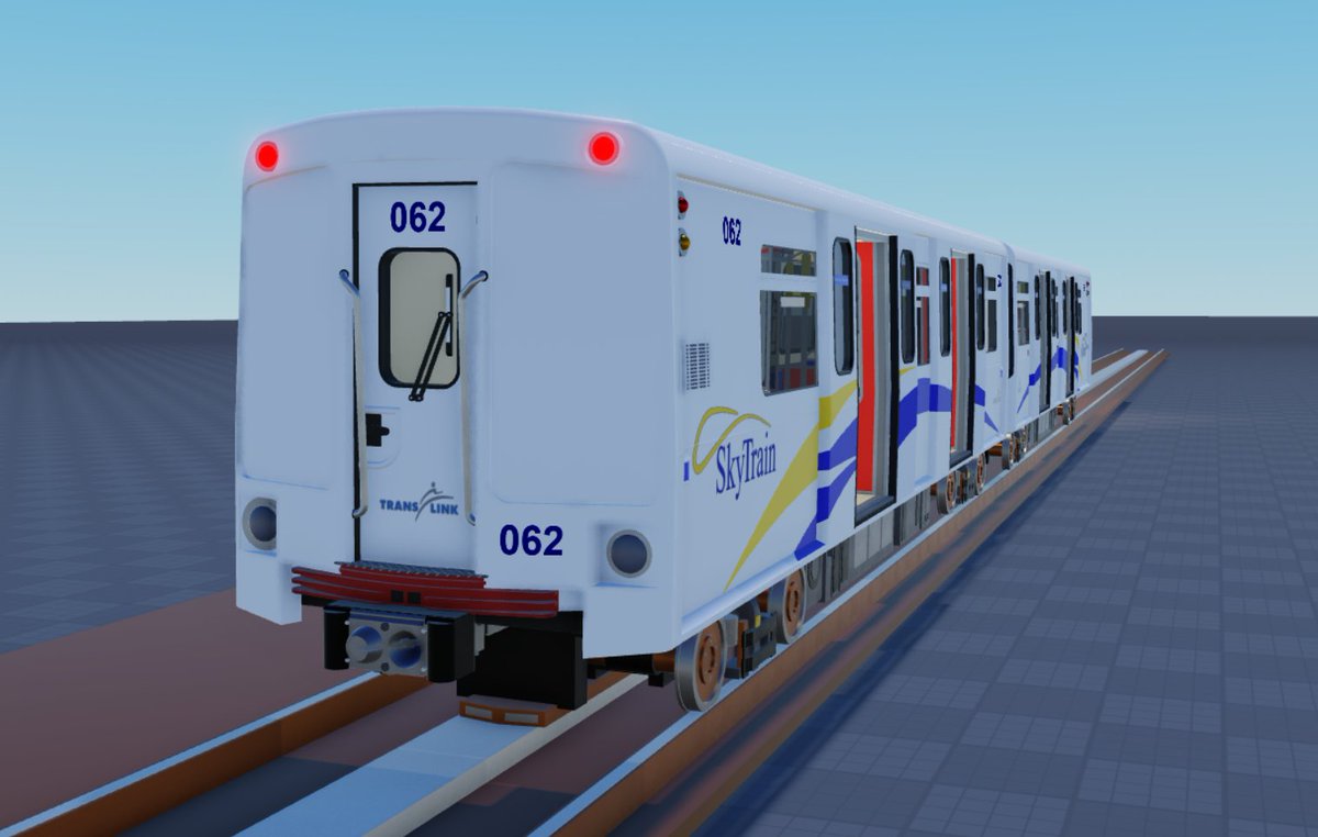 Translink_rblx's tweet photo. We are now introducing the SkyTrain, starting with the loud but lovely ICTS Mark 1 cars.

These will be able to run in short 2-car sets to long 6-car sets (yes, barely any lag) and will be able to run around bends, curves and slopes smoother than you can imagine. https://t.co/ZeENr86w29