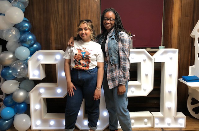 Copthall_School's tweet photo. Some of our Year 13s enjoying their fabulous Leavers' Event yesterday. Onwards and upwards you go. #Makingimpossiblepossible #photoboothfun https://t.co/q5Wb60hMeG