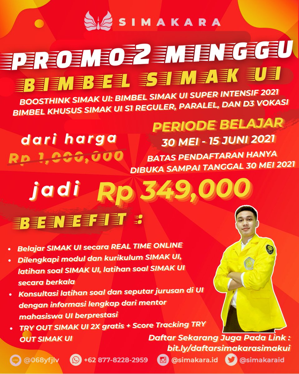 simakaraid's tweet image. Selain menjadi identitas fakultas, warna-warna tersebut juga menjadi kebanggaan bagi setiap mahasiswanya lho! Semoga tahun ini kamu salah satu diantaranya ya. Yuk simak infografis berikut!

#UniversitasIndonesia
#SIMAKUI2021
#SIMAKUI
#jalurmandiri
#SeleksiMasukUI
#seleksimandiri