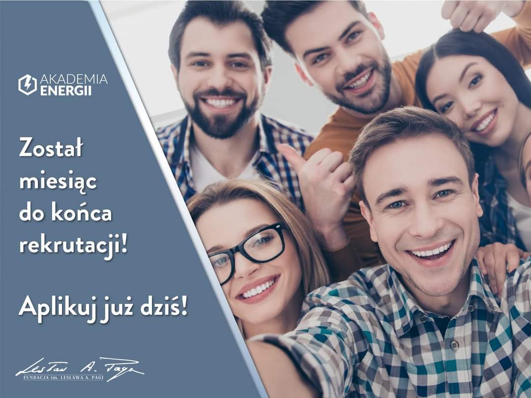 kn_energetyka's tweet photo. [1/4] Czas ucieka ⏳! Rekrutacja do jubileuszowej X edycji Akademii Energii kończy się już za 4️⃣ dni! 

⚡️ Akademia Energii to program edukacyjny skierowany do osób, które z branżą energetyczną wiążą swoją przyszłość zawodową. https://t.co/FGy5l8os2c