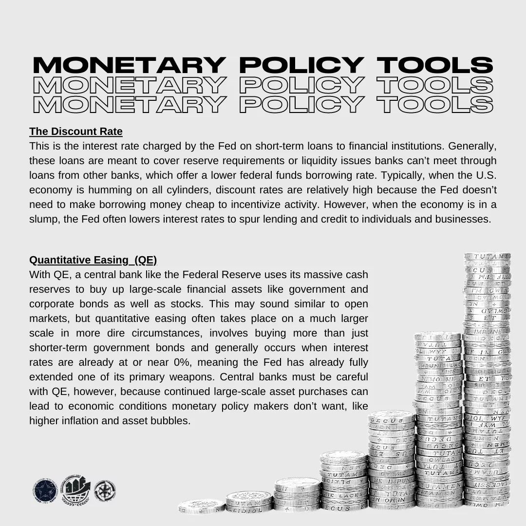 jpeg_pup's tweet photo. These policies are implemented through different tools, including the adjustment of the interest rates, purchase or sale of government securities, and changing the amount of cash circulating in the economy. https://t.co/lxf9voWRvY
