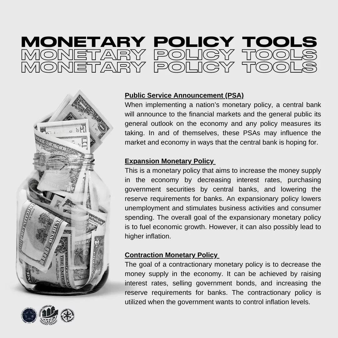 jpeg_pup's tweet photo. These policies are implemented through different tools, including the adjustment of the interest rates, purchase or sale of government securities, and changing the amount of cash circulating in the economy. https://t.co/lxf9voWRvY