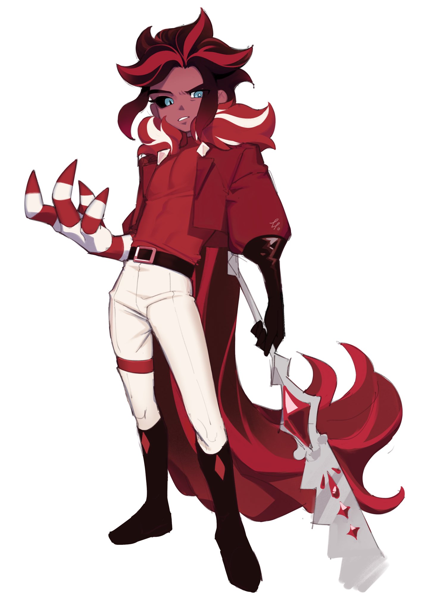 Red Velvet Cookie Wig Cookie Run Kingdom Cosplay ubicaciondepersonas