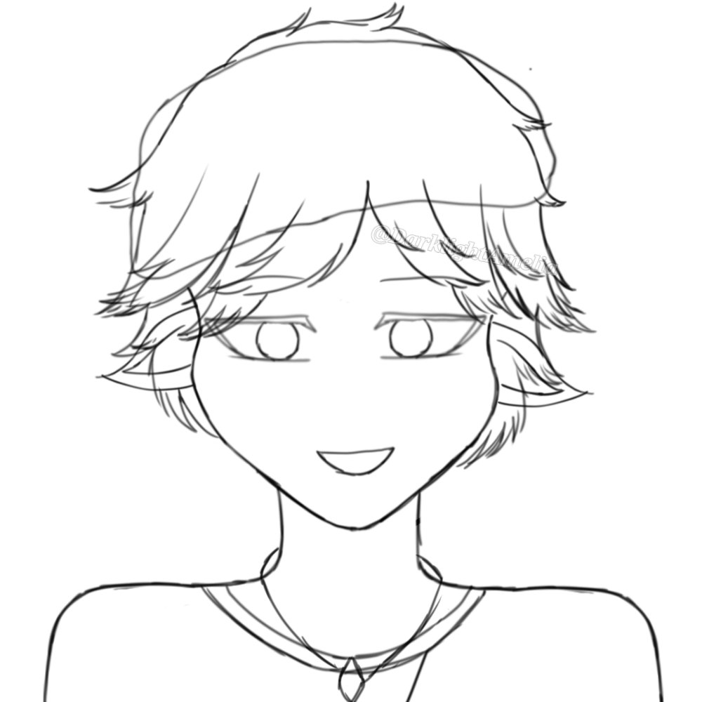 DarklightAmelia's tweet photo. Drawing my friend's avatar (this is the draft) https://t.co/vZjFzheNt4