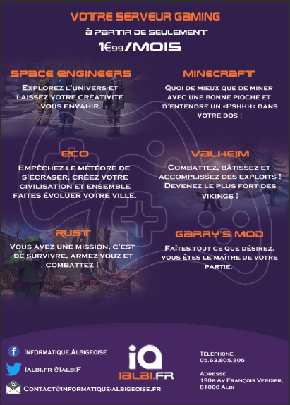 IalbiF's tweet photo. Ne serait-ce pas notre nouvelle charte graphique qui est prête à partir pour l'impression ? 
N'hésitez pas à passer sur le site https://t.co/R8nOZFkbs4 pour ainsi découvrir nos offres !
#Minecraft #Valheim #ECO #Rust #GarrysMod https://t.co/XzRZPsru9S